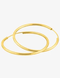 Boucles d'oreilles créoles 30 mm en or jaune 375‰ SO OR