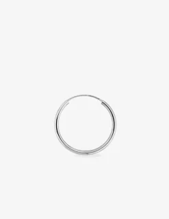 Boucles d'oreilles créoles 20 mm en or blanc 375‰ SO OR