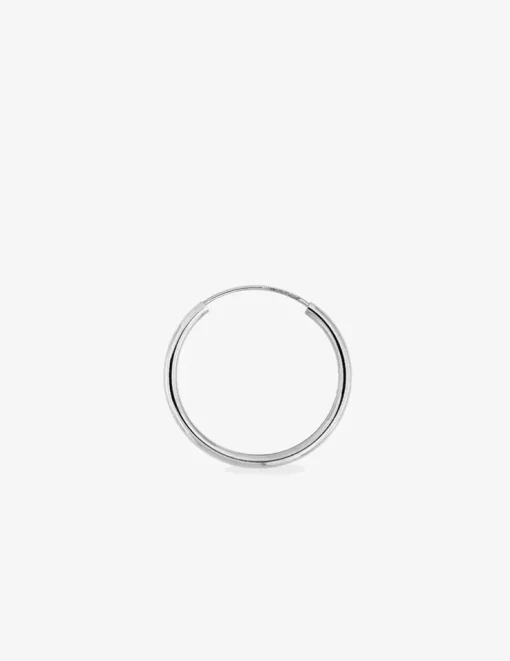 Boucles d'oreilles créoles 20 mm en or blanc 375‰ SO OR