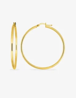 Boucles d'oreilles créoles 40 mm en or jaune 375‰ SO OR
