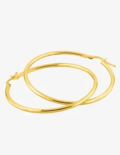 Boucles d'oreilles créoles 40 mm en or jaune 375‰ SO OR
