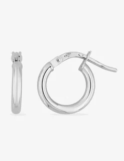 Boucles d'oreilles créoles 8 mm en or blanc 375‰ SO OR