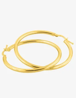 Boucles d'oreilles créoles 35 mm or jaune 375‰ SO OR