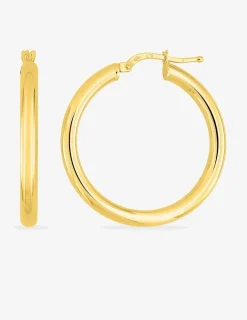 Boucles d'oreilles créoles 25 mm en or jaune 375‰ SO OR