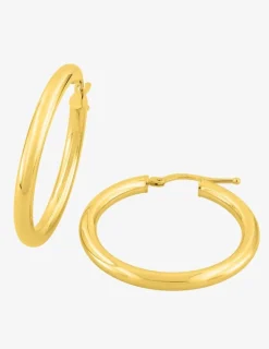Boucles d'oreilles créoles 25 mm en or jaune 375‰ SO OR