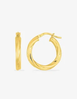 Boucles d'oreilles créoles 15 mm en or jaune 375‰ SO OR