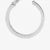 Boucles d'oreilles créoles or blanc diamètre 15 mm 375 ‰ SO OR