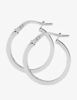 Boucles d'oreilles créoles or blanc diamètre 15 mm 375 ‰ SO OR