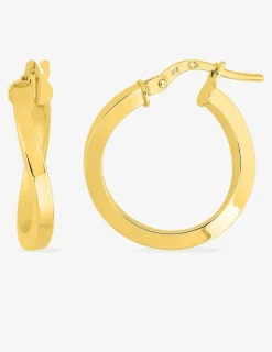 Boucles d'oreilles créoles or jaune 375 ‰ SO OR