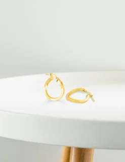 Boucles d'oreilles créoles or jaune 375 ‰ SO OR
