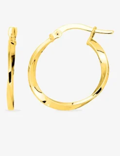 Boucles d'oreilles créoles or jaune 375 ‰ SO OR