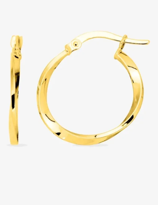Boucles d'oreilles créoles or jaune 375 ‰ SO OR