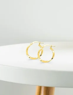 Boucles d'oreilles créoles or jaune 375 ‰ SO OR