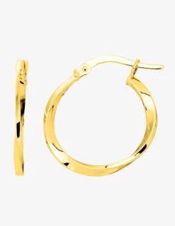 Boucles d'oreilles créoles or jaune 375 ‰ SO OR