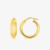 Boucles d'oreilles créoles 15 mm en or jaune 375‰ SO OR