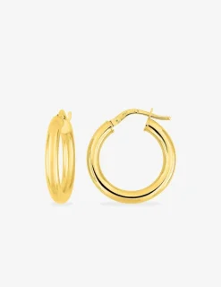 Boucles d'oreilles créoles 15 mm en or jaune 375‰ SO OR