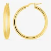 Boucles d'oreilles créoles 30 mm en or jaune 375‰ SO OR