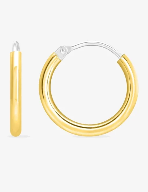 Boucles d'oreilles créoles or jaune 750 ‰ diamètre ext 16 mm SO OR
