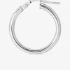Boucles d'oreilles créoles lisses or blanc 750 ‰ diamètre ext 15 mm SO OR