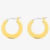 Boucles d'oreilles créoles or jaune 750 ‰ diamètre 14 mm SO OR