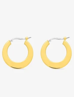 Boucles d'oreilles créoles or jaune 750 ‰ diamètre 14 mm SO OR