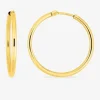 Boucles d'oreilles créoles or jaune 750 ‰ diamètre ext 24 mm SO OR