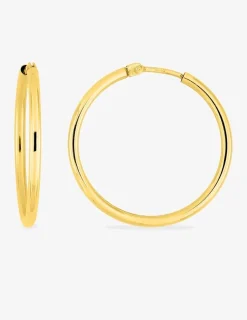 Boucles d'oreilles créoles or jaune 750 ‰ diamètre ext 24 mm SO OR