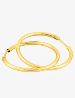 Boucles d'oreilles créoles or jaune 750 ‰ diamètre ext 24 mm SO OR