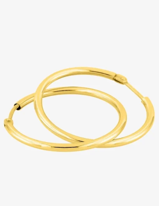 Boucles d'oreilles créoles or jaune 750 ‰ diamètre ext 24 mm SO OR