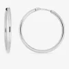 Boucles d'oreilles créoles or blanc 750 ‰ diamètre ext 24 mm SO OR