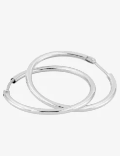 Boucles d'oreilles créoles or blanc 750 ‰ diamètre ext 24 mm SO OR