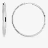 Boucles d'oreilles créoles or blanc 750 ‰ diamètre ext 30 mm SO OR