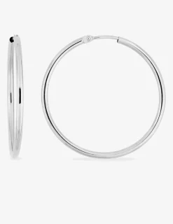Boucles d'oreilles créoles or blanc 750 ‰ diamètre ext 30 mm SO OR