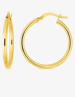 Boucles d'oreilles créoles or jaune 750 ‰ diamètre ext 20 mm fil 2 mm SO OR