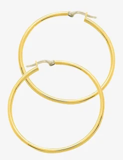 Boucles d'oreilles créoles or jaune 750 ‰ diamètre ext 40 mm fil 2 mm SO OR