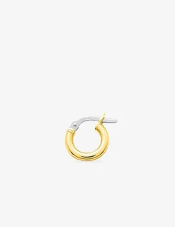 Boucles d'oreilles créoles or jaune 750 ‰ diamètre ext 6 mm fil 2 mm SO OR