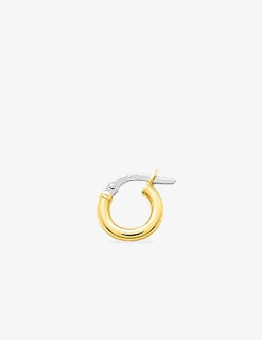 Boucles d'oreilles créoles or jaune 750 ‰ diamètre ext 6 mm fil 2 mm SO OR