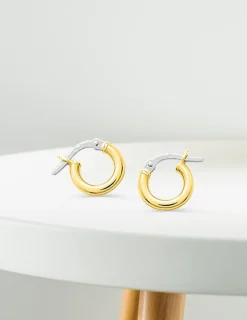 Boucles d'oreilles créoles or jaune 750 ‰ diamètre ext 6 mm fil 2 mm SO OR