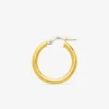 Boucles d'oreilles créoles lisses or jaune 750 ‰ diamètre ext 15 mm SO OR