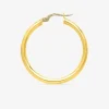 Boucles d'oreilles créoles lisses or jaune 750 ‰ diamètre ext 25 mm SO OR