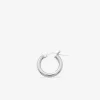 Boucles d'oreilles créoles lisses or blanc 750 ‰ diamètre ext 8 mm SO OR