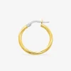 Boucles d'oreilles créoles torsadées or jaune 750 ‰ diamètre ext 15 mm, fil 2 mm SO OR