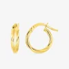 Boucles d'oreilles créoles or jaune 750 ‰ diamètre 10 mm SO OR