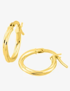 Boucles d'oreilles créoles or jaune 750 ‰ diamètre 10 mm SO OR