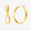 Boucles d'oreilles créoles fantaisie or jaune 750 ‰ diamètre 18 mm SO OR