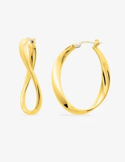 Boucles d'oreilles créoles fantaisie or jaune 750 ‰ diamètre 18 mm SO OR