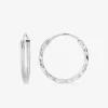 Boucles d'oreilles créoles or blanc 750 ‰ diamètre 10 mm SO OR