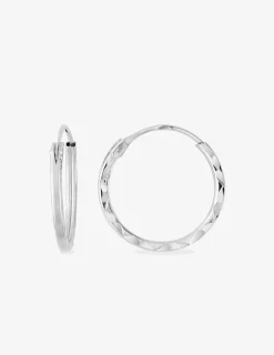 Boucles d'oreilles créoles or blanc 750 ‰ diamètre 10 mm SO OR