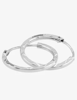 Boucles d'oreilles créoles or blanc 750 ‰ diamètre 10 mm SO OR