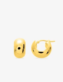 Boucles d'oreilles créoles or jaune 750 ‰ SO OR